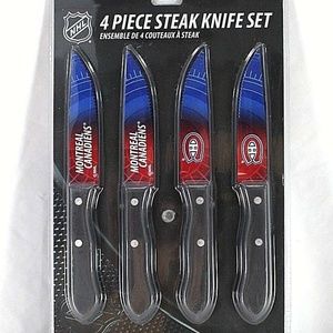 NHL 4 Pc Steak Stainless Steel Knife Set Montreal